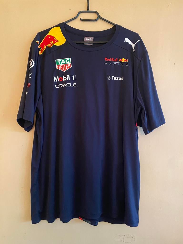 Red Bull Racing T-shirt, Ophalen of Verzenden, Zo goed als nieuw, Maat 52/54 (L), Blauw