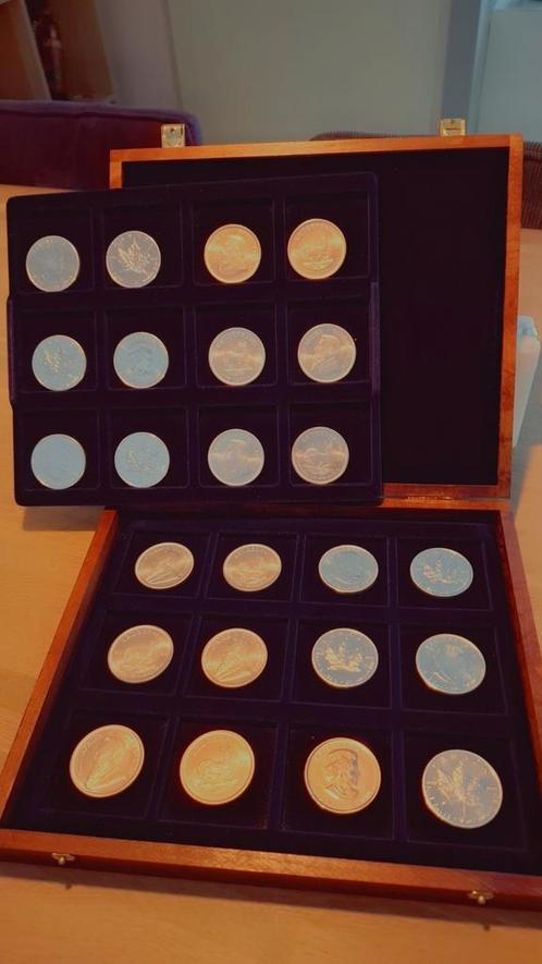 Nieuwe Combideal: 12 x  Maple Leaf  en 12 x  Krugerand + Box, Postzegels en Munten, Edelmetalen en Baren, Zilver, Ophalen of Verzenden