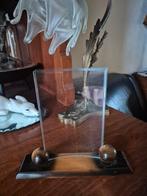 art deco Amsterdamse school fotolijst met gebogen facet glas, Antiek en Kunst, Antiek | Woonaccessoires, Ophalen of Verzenden
