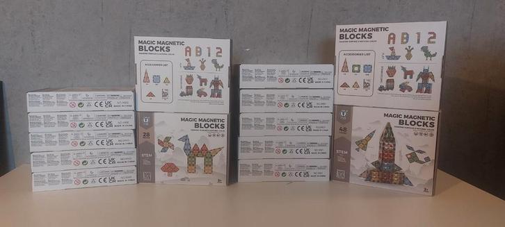Magnetisch Speelgoed - Magic Magnetic Blocks 28 stuks, Kinderen en Baby's, Speelgoed | Bouwstenen, Nieuw, Overige merken, Ophalen of Verzenden