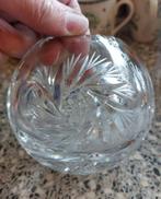 Glas bolvormig vaas kogelvaas windlicht geslepen glas ca 10, Minder dan 50 cm, Glas, Ophalen of Verzenden, Zo goed als nieuw