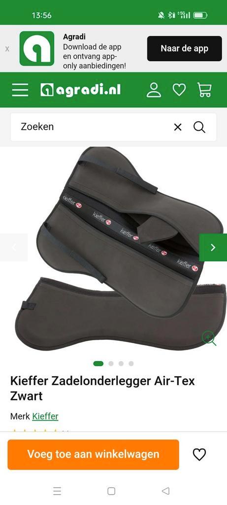 Kieffer zadelonderlegger air-tex zwart, Dieren en Toebehoren, Paarden en Pony's | Dekens en Dekjes, Zo goed als nieuw, Ophalen of Verzenden