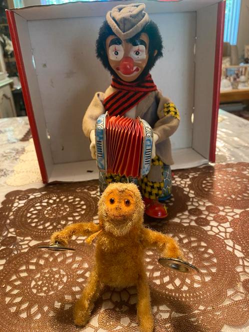 Clown en aap van Alps uit Japan, Antiek en Kunst, Antiek | Speelgoed, Ophalen of Verzenden