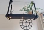Industriële Zwarte Stalen Eetkamerlamp - Handgemaakt, Ophalen, Nieuw, Metaal, Minder dan 50 cm