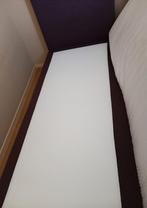 Boxspring bed met hoofdbord, Ophalen, 90 cm, Eenpersoons, Bruin