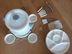 Fondueset fondue set met brander fonduebrander borden lepels, Ophalen of Verzenden, Gebruikt, Brander, Fondueset