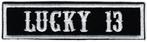 Lucky 13 stoffen opstrijk patch embleem #6, Motoren, Ophalen of Verzenden, Nieuw