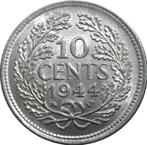 Nederland 10 cent 1944 (S, UNC, zilver), Zilver, Ophalen of Verzenden, 10 cent, Koningin Wilhelmina