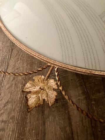 Vintage Plafonnière met Glas beschikbaar voor biedingen