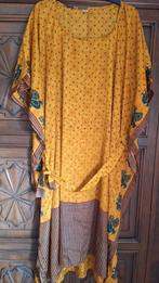Zijde kaftan geel bruin 44/46- 48/50, Ophalen of Verzenden, Nieuw, Geel, Jurk