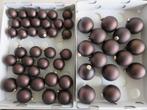 51 Decoris mat glazen kerstballen dark chocolate donkerbruin, Diversen, Kerst, Ophalen of Verzenden, Zo goed als nieuw