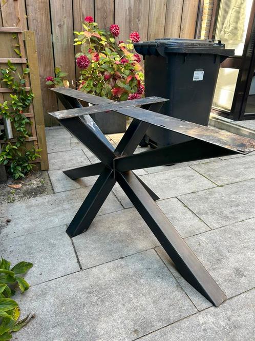Zwaar spinpoot onderstel, Huis en Inrichting, Tafelonderdelen, Gebruikt, Tafelpoot, 200 cm of meer, 50 tot 100 cm, Rechthoekig