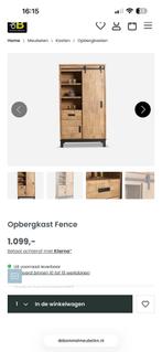 Mango Houten Kast - Zo Goed Als Nieuw!, Huis en Inrichting, Kasten | Kledingkasten, Ophalen, 50 tot 100 cm, Zo goed als nieuw