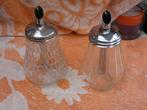 brocante suikerstrooier/ suikerpot glas/ E 4,00 pst, Antiek en Kunst, Antiek | Keukenbenodigdheden, Ophalen of Verzenden