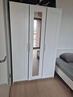 Ikea BRIMNES wit kledingkast 3-deurs met spiegel, Huis en Inrichting, Kasten | Kledingkasten, Ophalen, Kunststof, 100 tot 150 cm