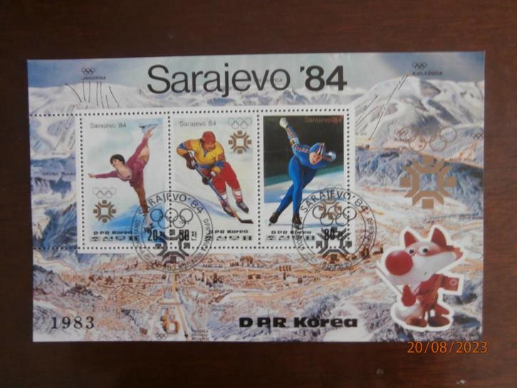 NOORD KOREA 1983; VEL OLYMPISCHE WINTERSPELEN SARAJEVO, Postzegels en Munten, Postzegels | Azië, Gestempeld, Oost-Azië, Verzenden