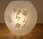 Transparante lamp witte print, Ophalen of Verzenden, Zo goed als nieuw, Minder dan 50 cm