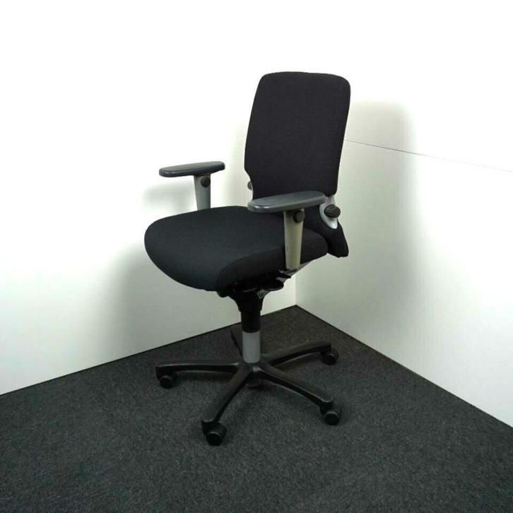 Haworth Comforto 77 Bureaustoel | Zwart Nieuw Gestoffeerd, Huis en Inrichting, Bureaustoelen, Gebruikt, Bureaustoel, Zwart, Ergonomisch