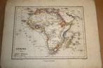 Zeldzame antieke kaart - Afrika - 1860 !!, Boeken, Atlassen en Landkaarten, Gelezen, Ophalen of Verzenden, Landkaart, 1800 tot 2000