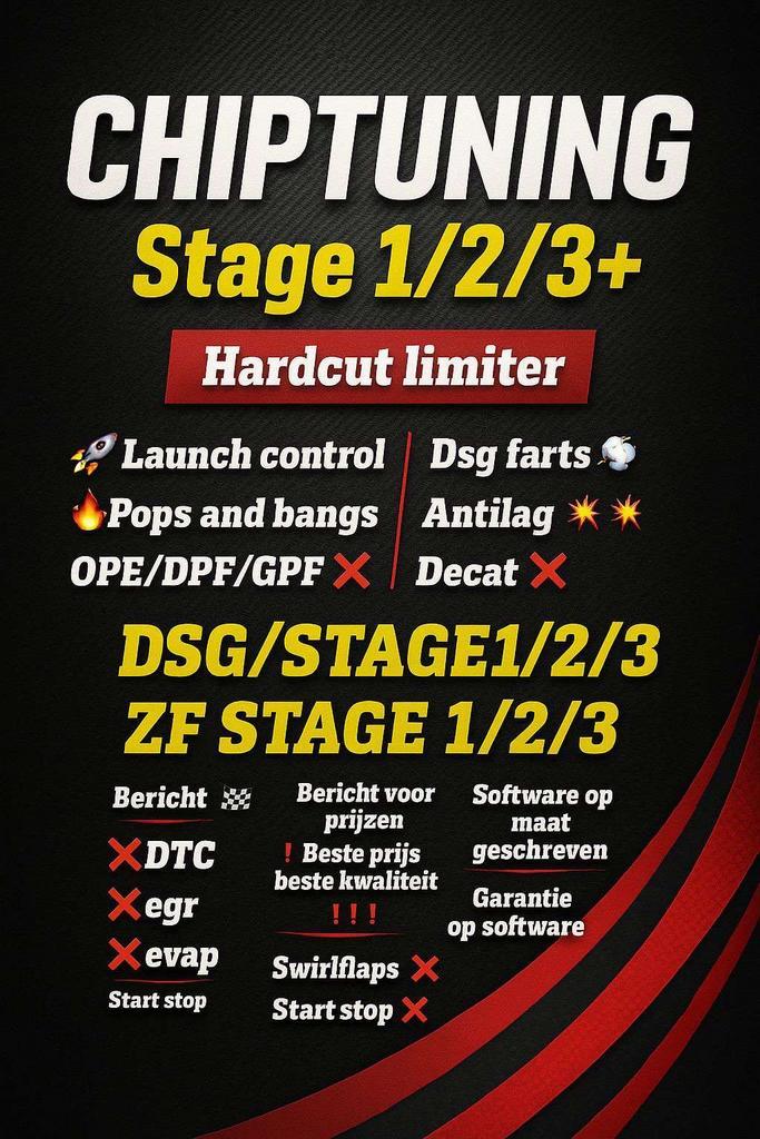Stage 1/2/3 chiptuning pops and bangs, Auto diversen, Tuning en Styling, Ophalen
