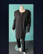 Vintage stijlvol Italiaans broekpak zwart maat 44, Kostuum of Pak, Verzenden, Zwart, Maat 42/44 (L)