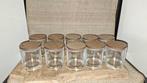 10x (kaars) glazen potjes met houten deksel (20CL), Ophalen of Verzenden, Nieuw, Overige typen
