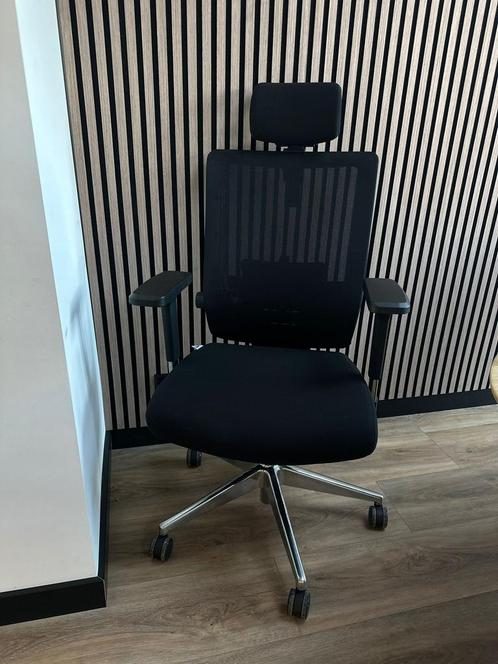 CityLine Luxe bureaustoel met hoofdsteun - Ergonomisch, Huis en Inrichting, Bureaustoelen, Zo goed als nieuw, Zwart, Ergonomisch