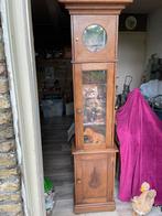 Mooie staande klokkast van eiken hout, Ophalen, 150 tot 200 cm, 25 tot 50 cm, Glas