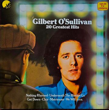GILBERT O'SULLIVAN: 20 GREATEST HITS. 1 LP. beschikbaar voor biedingen