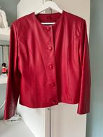 Rode leren jas/blazer - Hoge kwaliteit!, Kleding | Dames, Maat 42/44 (L), 1st class leather, Ophalen of Verzenden, Zo goed als nieuw