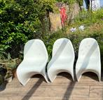 3 Verner Panton Chair voor Vitra ( geen replica ), Huis en Inrichting, Stoelen, Kunststof, Drie, Wit, Ophalen of Verzenden