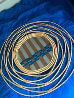 Leuke rotan spiegel te koop xenos, Minder dan 50 cm, Rond, Ophalen of Verzenden, Zo goed als nieuw