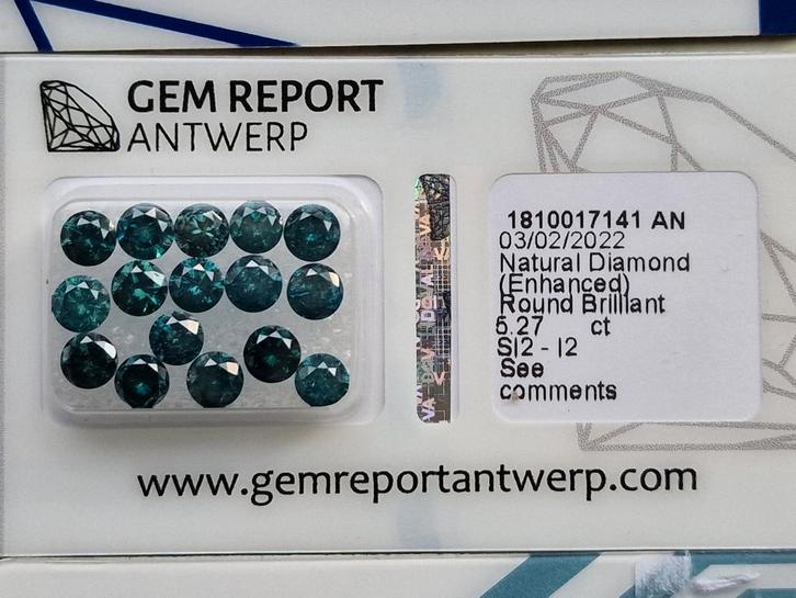 Diamant 5.27 ct met certificaat (van Gem report), Sieraden, Tassen en Uiterlijk, Edelstenen, Ophalen of Verzenden