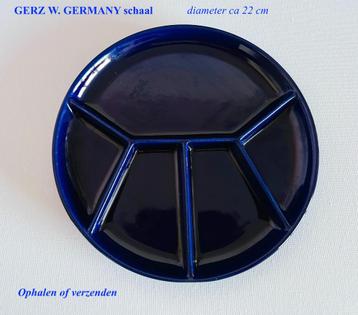 GERZ W.Germany Fondue Tapas Schaal Kobaltblauw Vintage beschikbaar voor biedingen