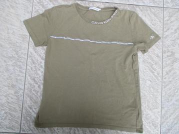 Calvin Klein T-shirt groen shirt maat 152 158 korte mouw beschikbaar voor biedingen