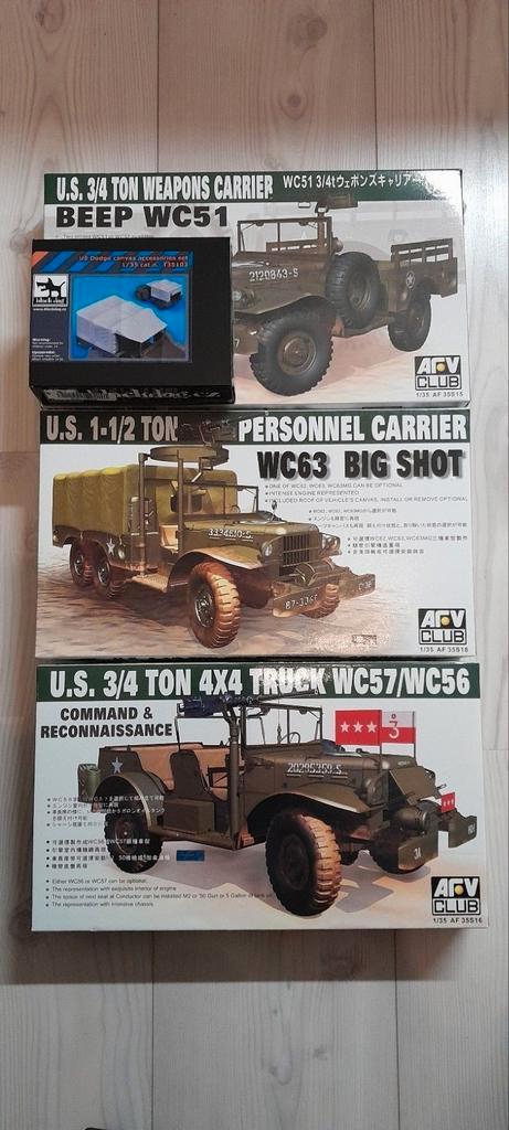 1/35 3X Dodge WC met update., Hobby en Vrije tijd, Modelbouw | Auto's en Voertuigen, Nieuw, 1:32 tot 1:50, Overige merken, Ophalen of Verzenden