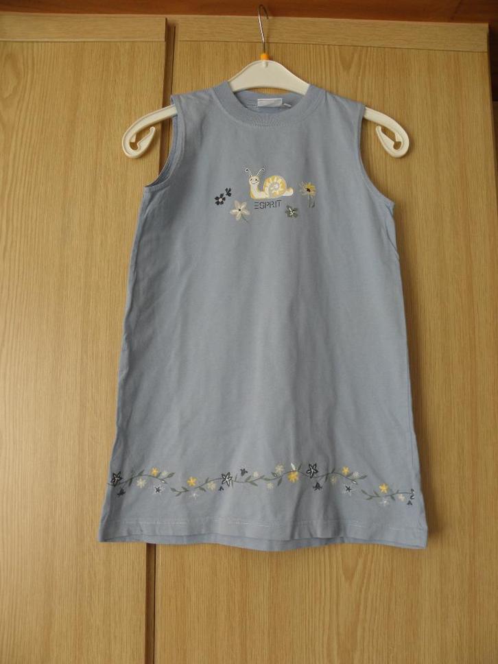 Goedkoop mouwloos blauw katoenen zomer jurkje ESPRIT 152/158, Kinderen en Baby's, Kinderkleding | Maat 152, Gebruikt, Meisje, Jurk of Rok