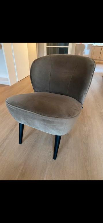 Fauteuil Wooods Sara, Olijf velours, Breda beschikbaar voor biedingen