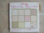 NIEUW papier VINTAGE paperpad PASTEL 12 DESIGNS roze Flowers, Ophalen of Verzenden, Nieuw, Materiaal