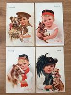 Wo1: 4x Albert Beets hond soldaat kind uniform brits belg it, Ophalen of Verzenden, 1920 tot 1940, Overige thema's