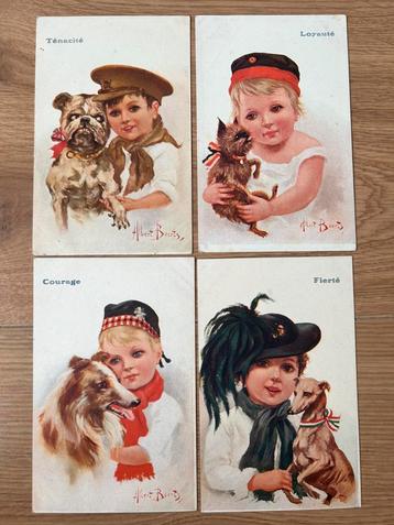 Wo1: 4x Albert Beets hond soldaat kind uniform brits belg it beschikbaar voor biedingen