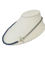 Apart Lapis lazuli en zilver collier met kapittelslot ,52 cm, Nieuw, Info@nynkegardenier.nl, Nynke gardenier, Met edelsteen
