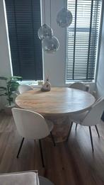 Eettafel rond, Ophalen of Verzenden, Zo goed als nieuw, Mangohout