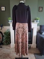 K-Design K Design lange bruin roze jurk M 38 gratis verz, Kleding | Dames, Jurken, Maat 38/40 (M), K-design, Bruin, Verzenden