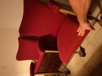 art deco. Opnieuw bekleed. Op wieltjes. Set bioscoopstoelen., Antiek en Kunst, Antiek | Meubels | Stoelen en Banken, Ophalen of Verzenden