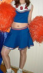 Cheerleader pakje kostuum carnaval maat 38 M met pom poms, Kleding | Dames, Carnavalskleding en Feestkleding, Maat 38/40 (M), Carnaval