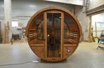 Direct leverbare LUXE BARREL SAUNA 200cm houtgestookt-thermo, Sport en Fitness, Sauna, Ophalen, Nieuw