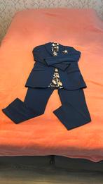 Mooi donkerblauw tweedelig pak + overhemd, Blauw, Ophalen of Verzenden, Zo goed als nieuw, Maat 46 (S) of kleiner