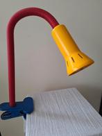 Vintage zwanenhals klemlamp, Memphis stijl., Huis en Inrichting, Lampen | Tafellampen, Metaal, Gebruikt, Ophalen of Verzenden
