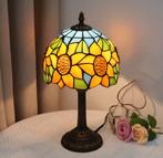 Zonnebloem Glas-in-Lood Tafellamp – €88,50!, Verzenden, Glas, Minder dan 50 cm